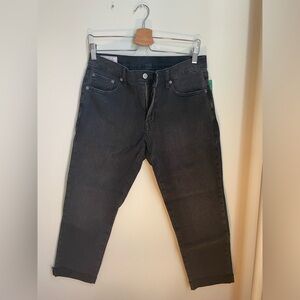 Mid Rise Girlfriend Jeans with Washwell, NWT, Sz 28 Petite, Black Washed